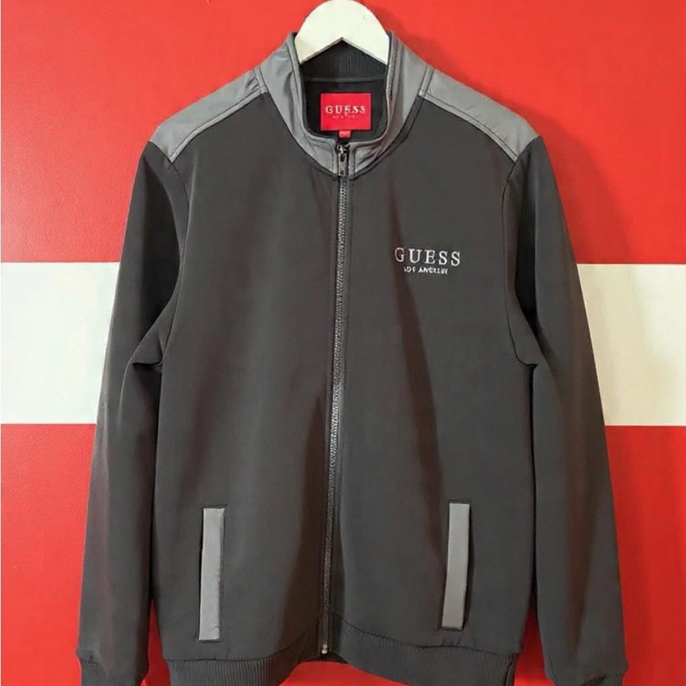 GUESS Black Zip-Up Jacket